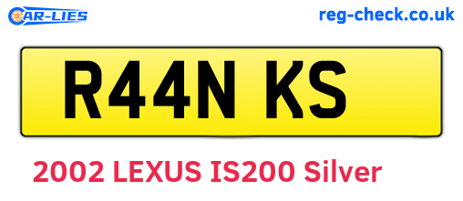 R44NKS are the vehicle registration plates.