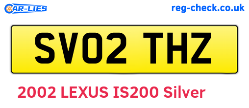 SV02THZ are the vehicle registration plates.