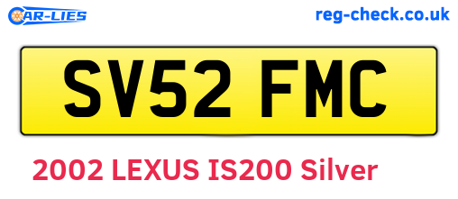 SV52FMC are the vehicle registration plates.