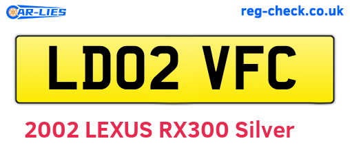 LD02VFC are the vehicle registration plates.