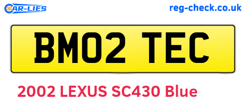 BM02TEC are the vehicle registration plates.