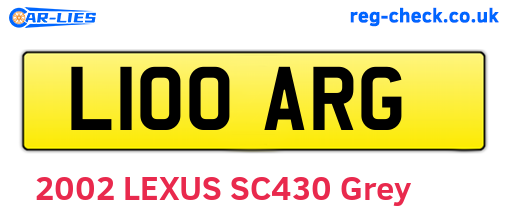 L100ARG are the vehicle registration plates.