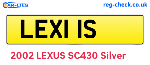 LEX11S are the vehicle registration plates.