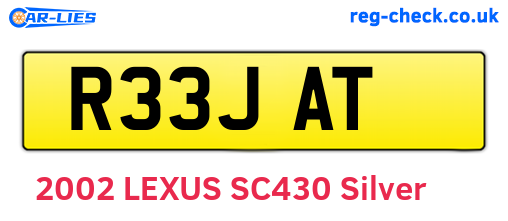 R33JAT are the vehicle registration plates.