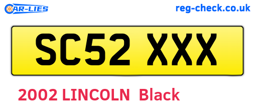 SC52XXX are the vehicle registration plates.
