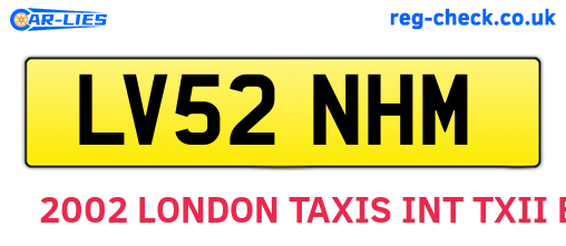 LV52NHM are the vehicle registration plates.