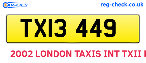 TXI3449 are the vehicle registration plates.