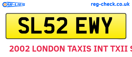 SL52EWY are the vehicle registration plates.