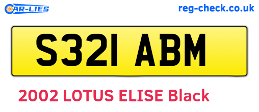S321ABM are the vehicle registration plates.