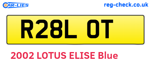 R28LOT are the vehicle registration plates.