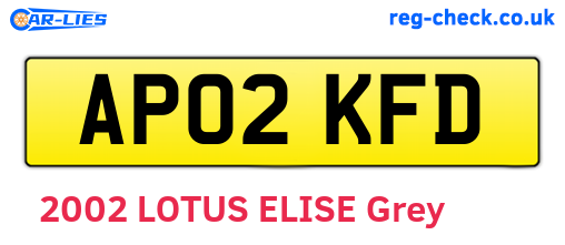 AP02KFD are the vehicle registration plates.