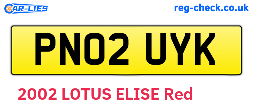 PN02UYK are the vehicle registration plates.