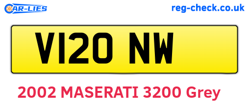 V12ONW are the vehicle registration plates.