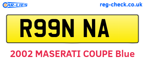 R99NNA are the vehicle registration plates.
