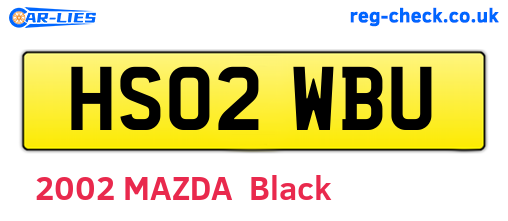 HS02WBU are the vehicle registration plates.