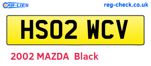 HS02WCV are the vehicle registration plates.
