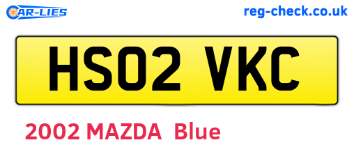 HS02VKC are the vehicle registration plates.