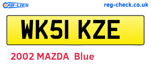 WK51KZE are the vehicle registration plates.