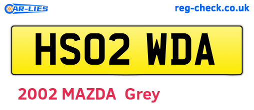 HS02WDA are the vehicle registration plates.
