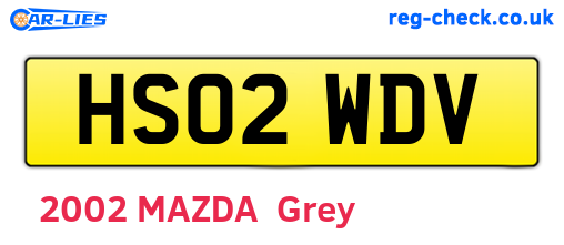 HS02WDV are the vehicle registration plates.