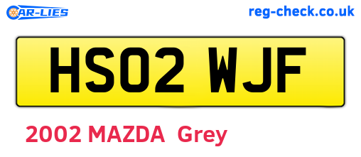HS02WJF are the vehicle registration plates.