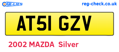 AT51GZV are the vehicle registration plates.