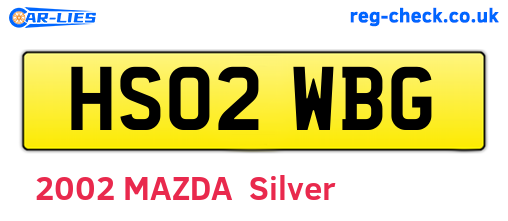 HS02WBG are the vehicle registration plates.