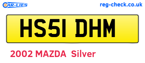 HS51DHM are the vehicle registration plates.