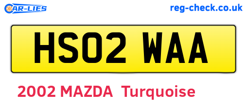 HS02WAA are the vehicle registration plates.