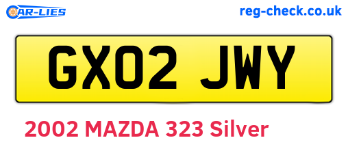 GX02JWY are the vehicle registration plates.