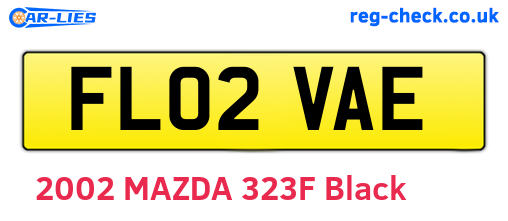 FL02VAE are the vehicle registration plates.