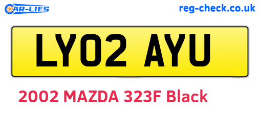 LY02AYU are the vehicle registration plates.