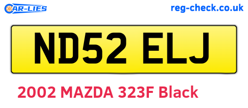 ND52ELJ are the vehicle registration plates.
