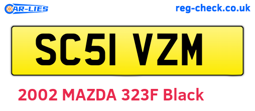 SC51VZM are the vehicle registration plates.