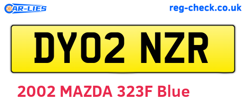 DY02NZR are the vehicle registration plates.