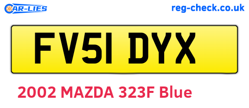 FV51DYX are the vehicle registration plates.
