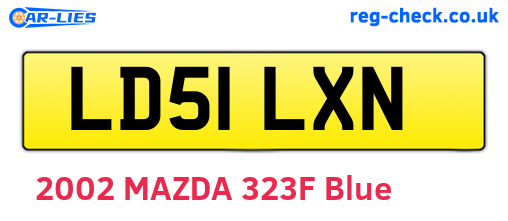 LD51LXN are the vehicle registration plates.