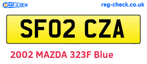 SF02CZA are the vehicle registration plates.