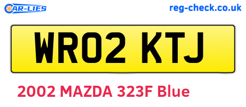 WR02KTJ are the vehicle registration plates.