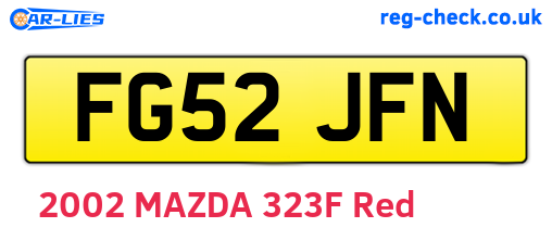 FG52JFN are the vehicle registration plates.