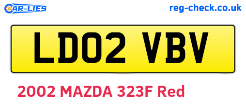 LD02VBV are the vehicle registration plates.