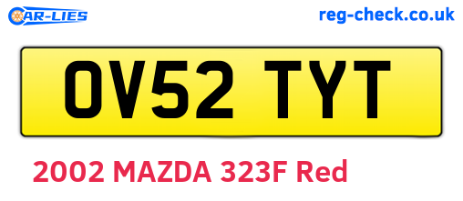 OV52TYT are the vehicle registration plates.