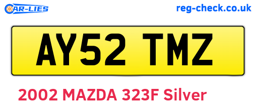 AY52TMZ are the vehicle registration plates.