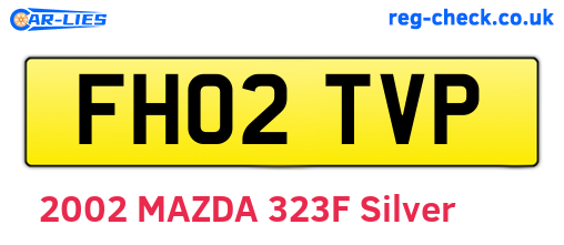 FH02TVP are the vehicle registration plates.