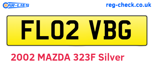 FL02VBG are the vehicle registration plates.