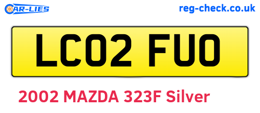 LC02FUO are the vehicle registration plates.