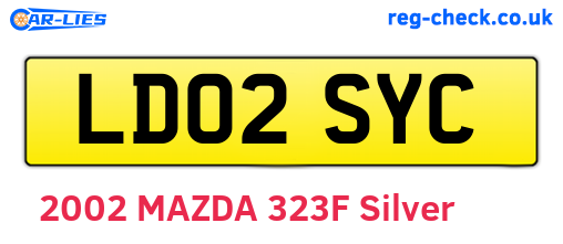 LD02SYC are the vehicle registration plates.