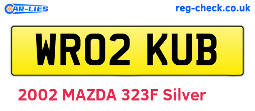 WR02KUB are the vehicle registration plates.