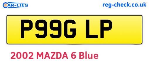 P99GLP are the vehicle registration plates.