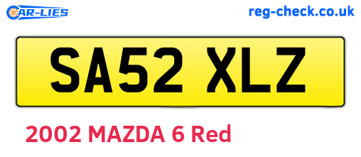 SA52XLZ are the vehicle registration plates.